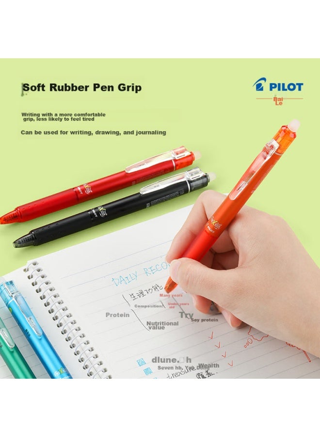 PILOT Erasable Pen, Retractable, Black, 0.5mm, Gel Ink, Signature Pen, For Elementary Students, Journaling, Homework, Exam Practice, Stylish, Study Stationery Set, 5 Pens - Image 3
