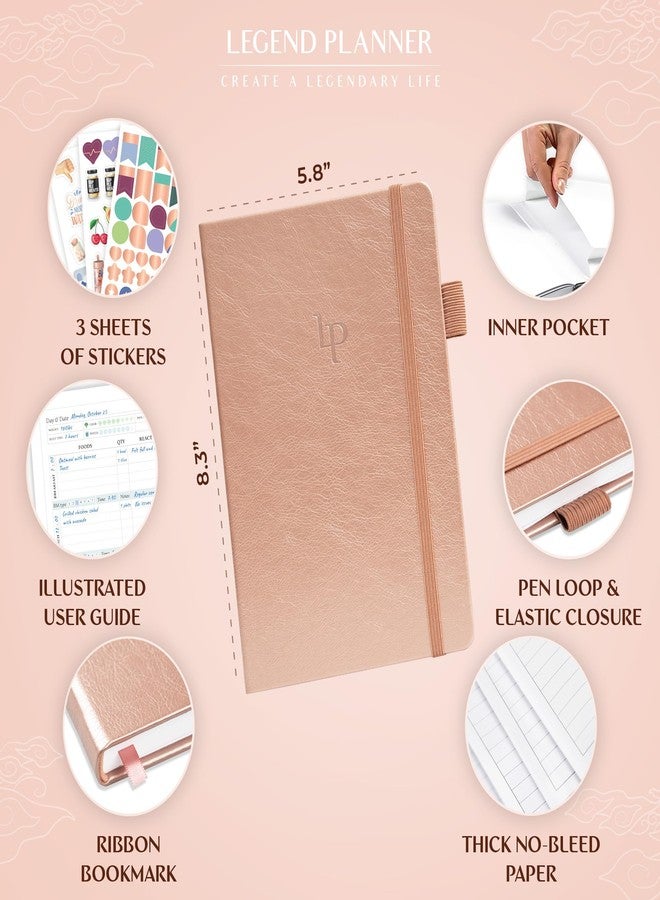 Legend Planner Legend Food Sensitivity Journal – Daily Elimination Diet & Health Diary with Symptom Tracker – Book Log for Low Fodmap, Diabetic, Ibs (Rose Gold) - Image 2