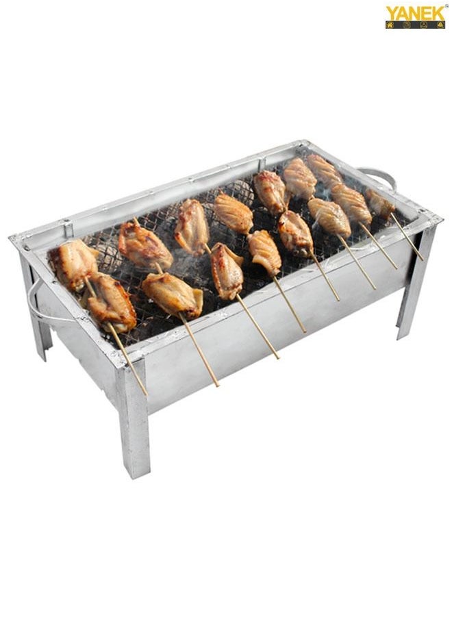 YANEK BBQ Galva Silver Grill 47 x 27.5 x 19cm  - Image 2