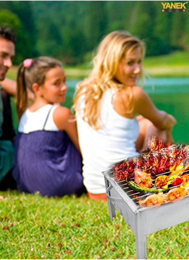 YANEK BBQ Galva Silver Grill 47 x 27.5 x 19cm  - Image 5