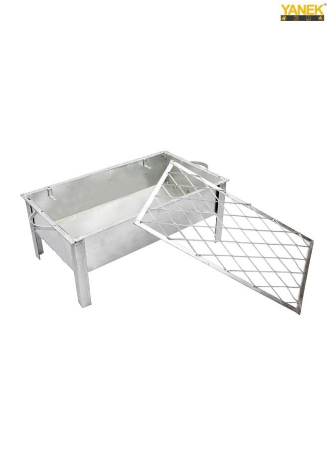YANEK BBQ Galva Silver Grill 47 x 27.5 x 19cm  - Image 4