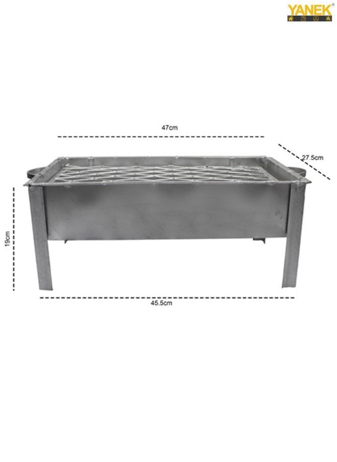YANEK BBQ Galva Silver Grill 47 x 27.5 x 19cm  - Image 3