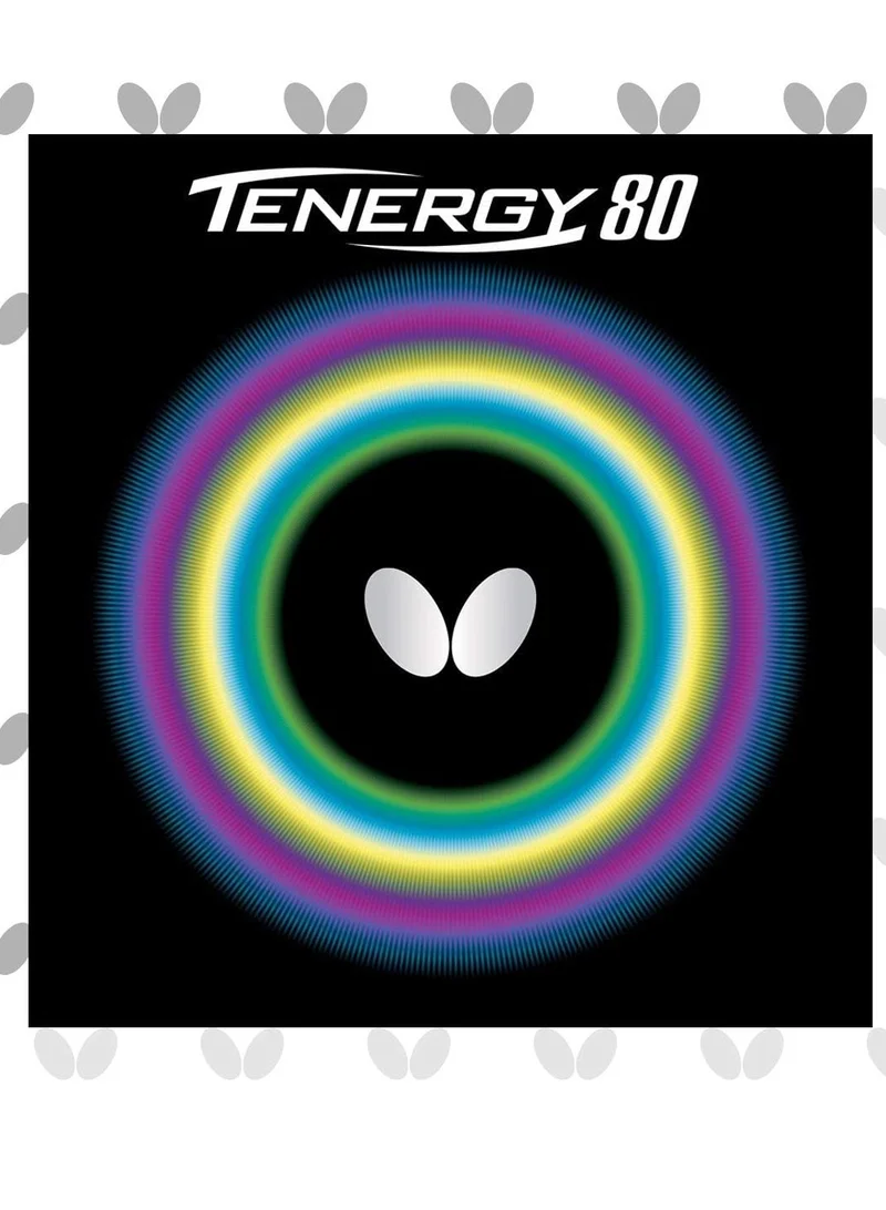 BUTTERFLY Butterfly Tenergy 80 Table Tennis Rubber Inverted Professional Butterfly Table Tennis Rubber Black (1.9mm) 4906901146723