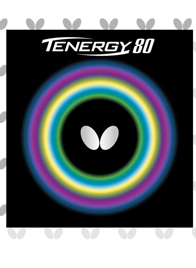 BUTTERFLY Butterfly Tenergy 80 Table Tennis Rubber Inverted Professional Butterfly Table Tennis Rubber Black (1.9mm) 4906901146723  - Image 1