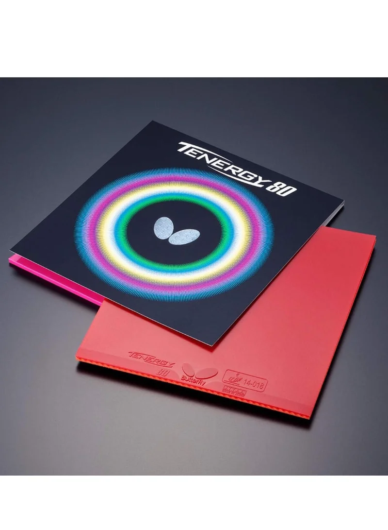 BUTTERFLY Butterfly Tenergy 80 Table Tennis Rubber Inverted Professional Butterfly Table Tennis Rubber Black (1.9mm) 4906901146723