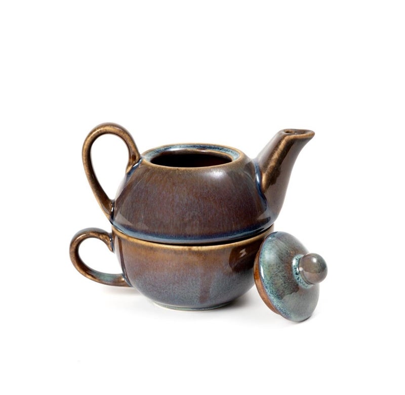 The eco craft The eco craft Teapot | Tea Service Set for Hosting | Teatime Duo Pot-Cup Set | Tea Kettle, 1 Mug | - Image 4