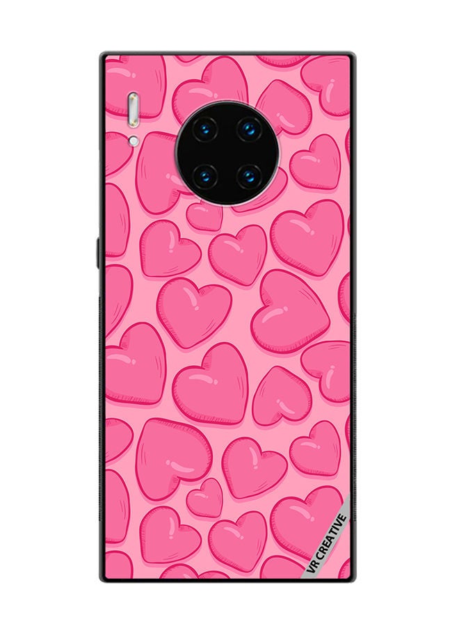 VR CREATIVE Protective Case Cover For Huawei Mate 30 Pro Pink Herat Design Multicolour - Image 1