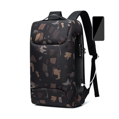 FANDARE Laptop Backpack Business Anti-Theft Daypacks Travel Large Backpack with USB Charging Port Waterproof Computer Bag for Women & Men Fits 15.6 Inch Notebook Camo - Image 1