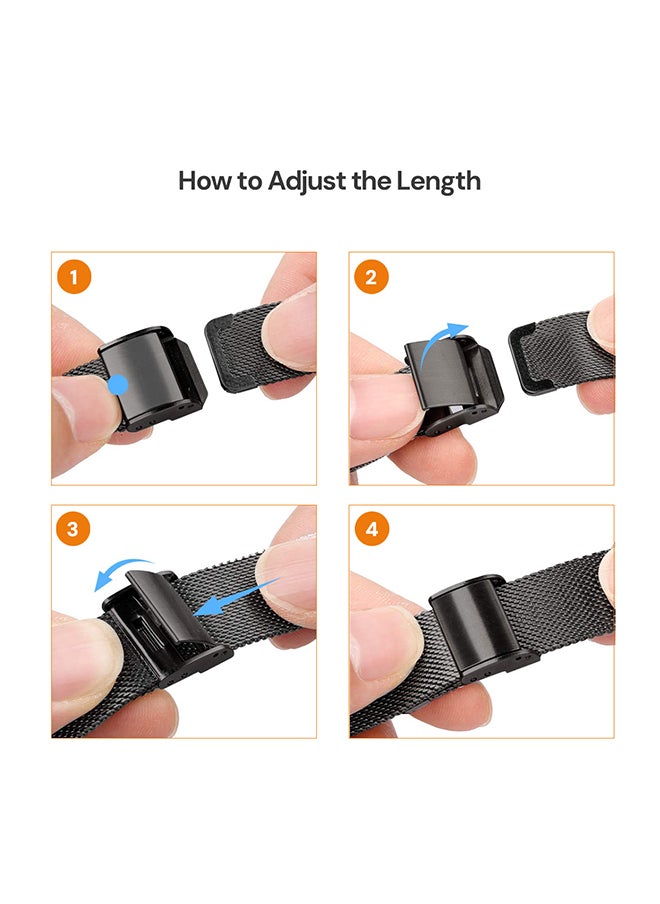 O Ozone - Slim Milanese Straps For Apple Watch 38mm 40mm 41mm 42mm, Stainless Steel Replacement Band for iWatch Series 10 9 8 7 6 5 4 3 2 1 SE Women- Black - Image 1