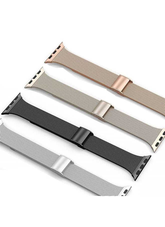 O Ozone - Slim Milanese Straps For Apple Watch 38mm 40mm 41mm 42mm, Stainless Steel Replacement Band for iWatch Series 10 9 8 7 6 5 4 3 2 1 SE Women- Black - Image 1