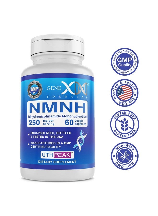 Genex Formulas 250mg NMNH (60 Capsules - 30 Servings) | Uthpeak™ NMNH (Dihydronicotinamide Mononucleotide) NAD+ Precursor for Healthy Aging - Non-GMO, Gluten-Free, Vegetarian - Image 3