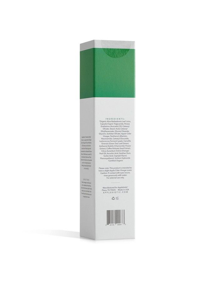 AppleBiotic Apple Cider Vinegar Restorative Night Cream Overnight Firming Smoothing Cream With African Green Coffee Green Tea Chamomile & Probiotic Extracts For Dry Oily Sensitive Skin Men & Women - Image 3