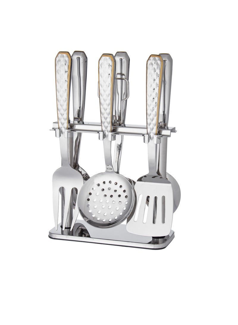Bin Shihoun Abomar Co A set of sink and service spoons for the kitchen, short handle, made of 18/10 stainless steel  - Image 2