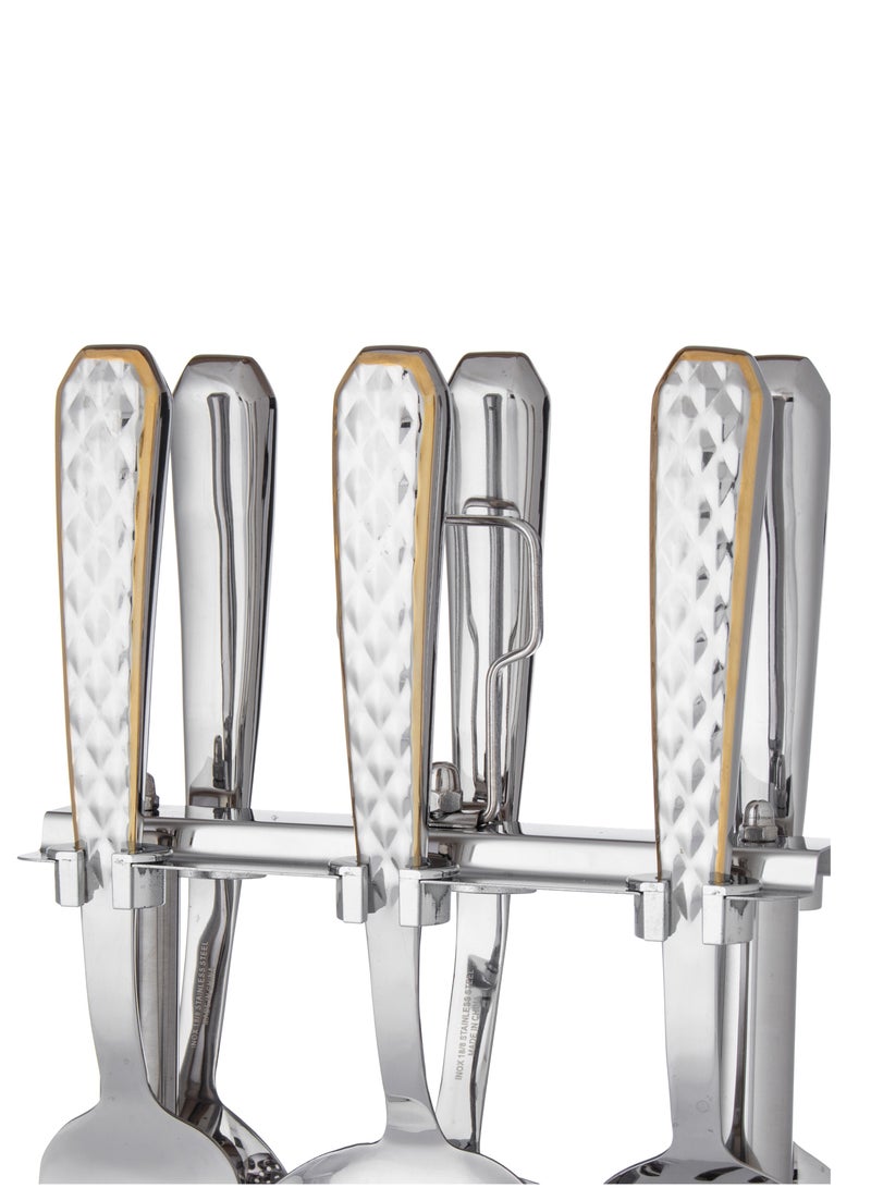 Bin Shihoun Abomar Co A set of sink and service spoons for the kitchen, short handle, made of 18/10 stainless steel  - Image 3