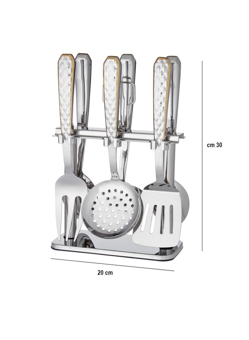 Bin Shihoun Abomar Co A set of sink and service spoons for the kitchen, short handle, made of 18/10 stainless steel  - Image 5