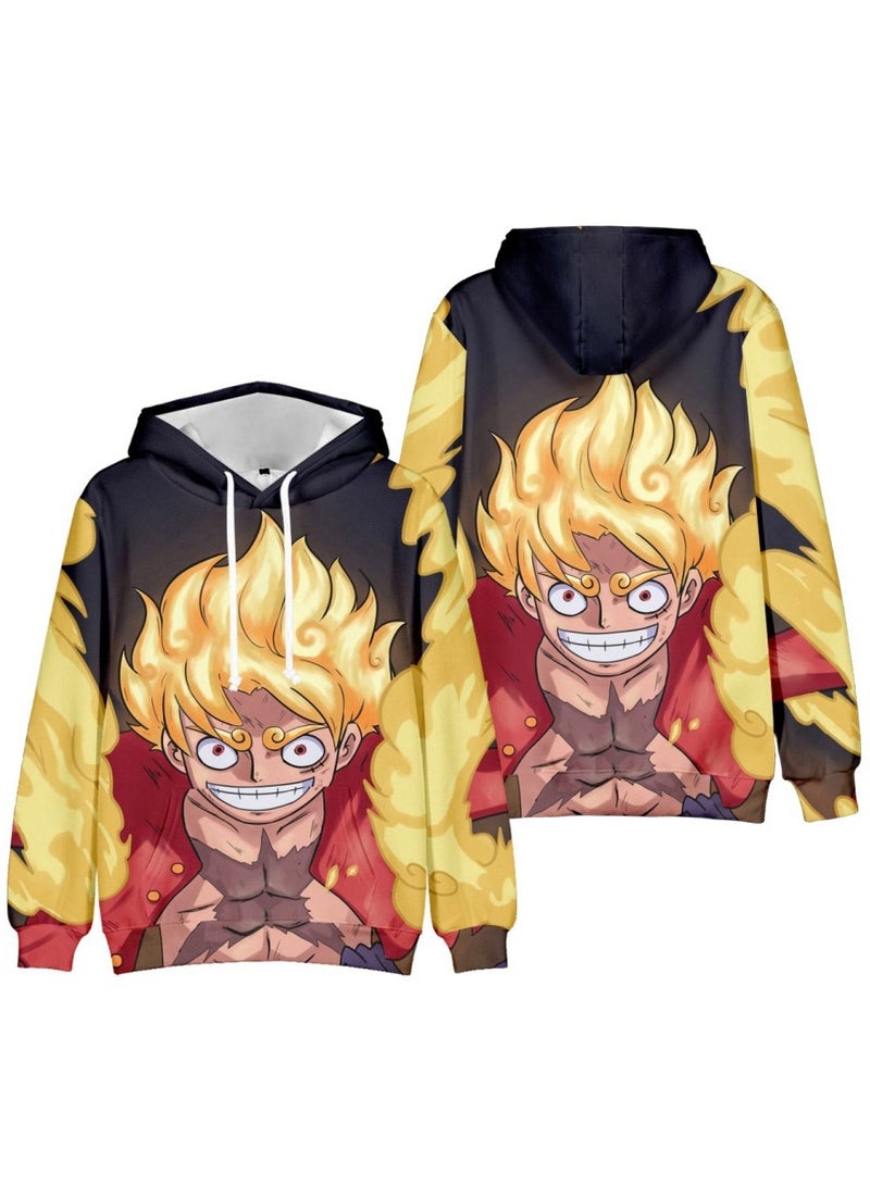 KUYING New One Piece Casual Loose Hooded Sweatshirt  - Image 1