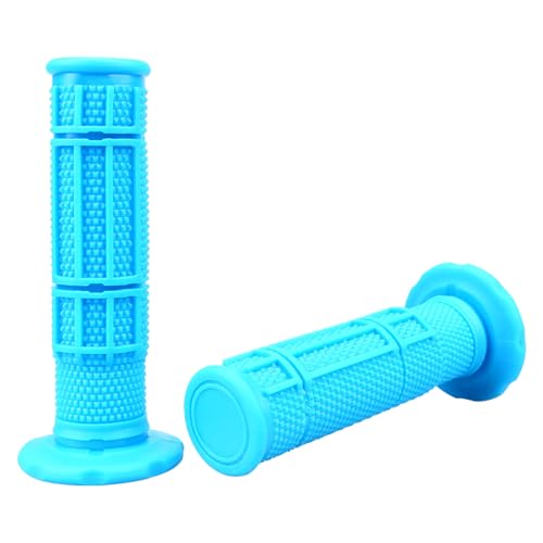 APPYU 78 ATV Grips Upgrade Universal Handlebar Grips Soft Rubber Thumb Throttle Motorcycle Grip for Polaris Kid Youth 4 Wheeler Quad 400ex Banshee Blaster Raptor 350 Warrior 350 Raptor 660 Blue - Image 1