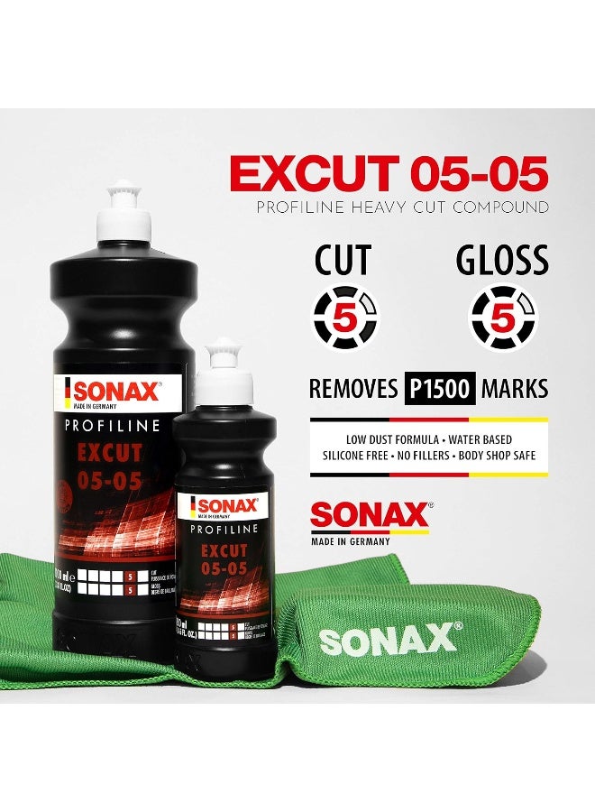 SONAX Profiline ExCut 05-05 â€“ 250mL Professional-Grade Coarse Abrasive Polish for Orbital Polishers - Image 2