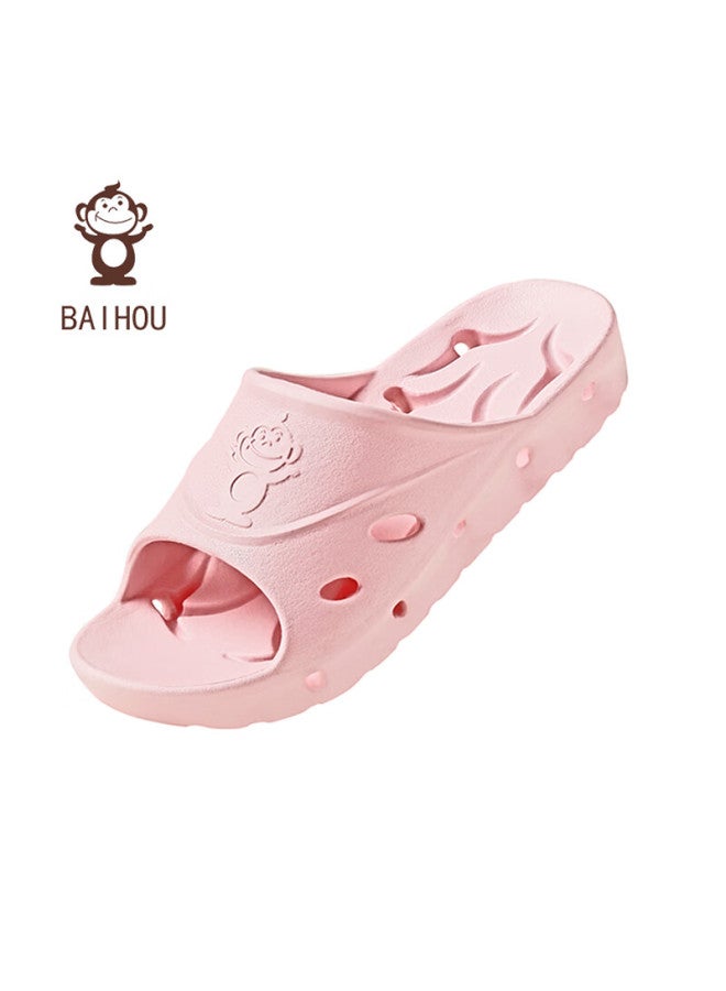 Baihou Bathroom Shower Side Drainage Non-slip Massage Couple Home Use Slippers Children 1801 Pink 33-34 - Image 3