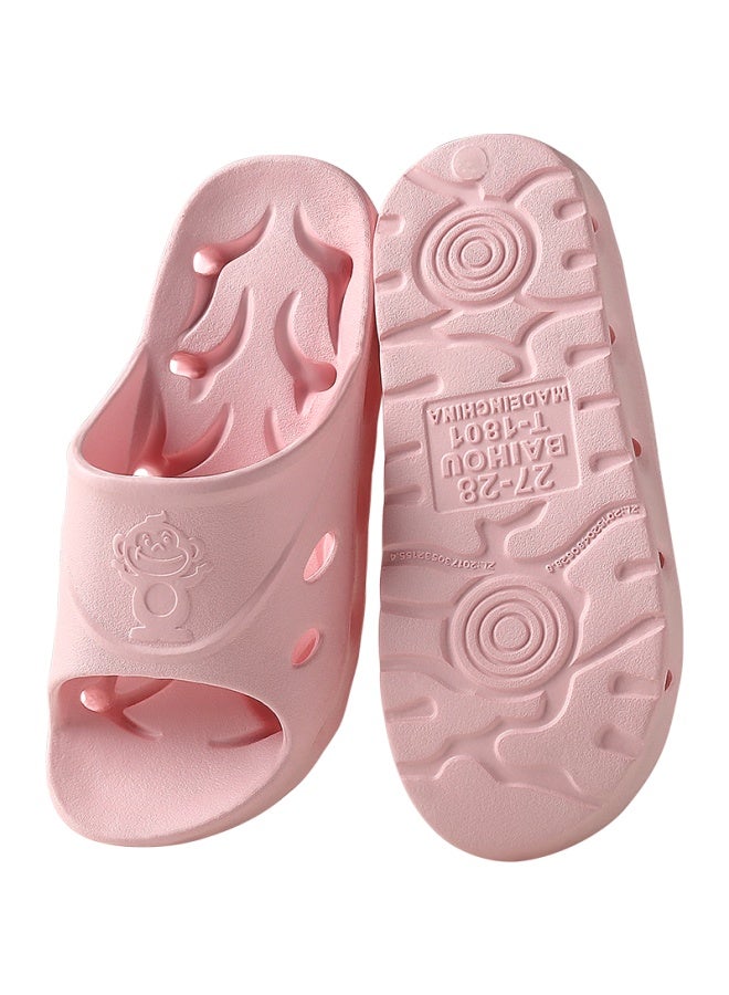 Baihou Bathroom Shower Side Drainage Non-slip Massage Couple Home Use Slippers Children 1801 Pink 33-34 - Image 5