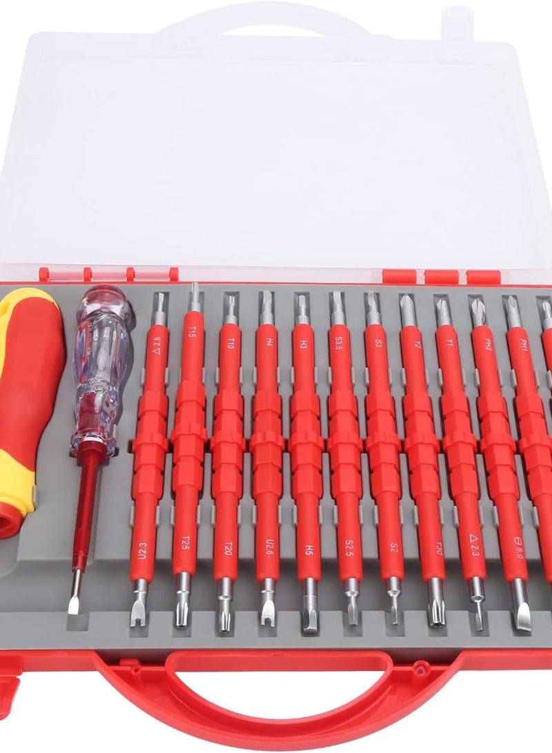 GGOOT Screwdriver Kit Double End Special Shaped Magnetic Driver Bits Insulated Hardware Tools  - Image 1