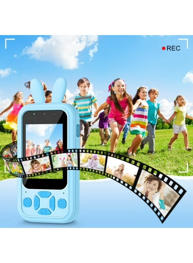 هاتف ذكي للأطفال - هاتف محمول بشاشة لمس وكاميرا مزدوجة، ومشغل موسيقى MP3، وشاحن من النوع C، وشاشة IPS مقاس 2.8 بوصة، وبطارية 1000 مللي أمبير/ساعة - هاتف لعبة تعليمي آمن للأطفال - Image 5