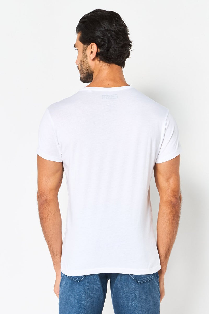 Difuzed x Marvel Men Crew Neck Short Sleeve Graphic Print T-Shirt, Off White - Image 3
