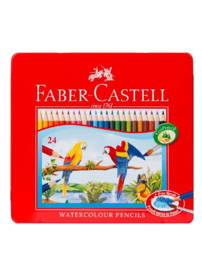 FABER-CASTELL FC Water Color 24 Flat Tin Case