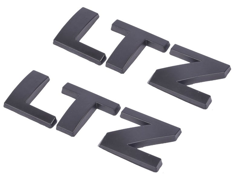 Aimoll Replacement for LTZ Metal Letter Nameplate Emblem Badge 20082015 Chevrolet Cruze Silverado Yukon Sierra 2pcs Black