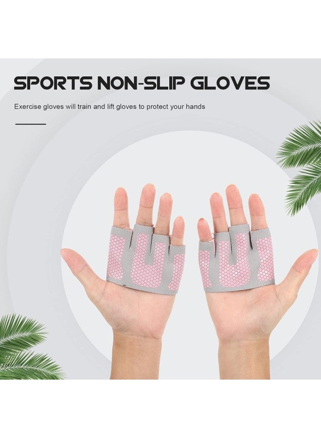 klarako 2Pcs Yoga Gloves Barehand Gloves Non- Slip Fitness Gloves Exercise Gloves Minimalist Half Gloves Exercise Fitness Accessories (Black) - Image 1