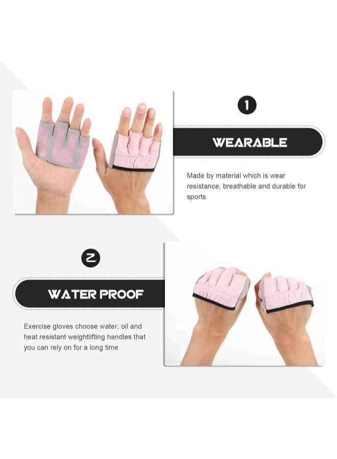 klarako 2Pcs Yoga Gloves Barehand Gloves Non- Slip Fitness Gloves Exercise Gloves Minimalist Half Gloves Exercise Fitness Accessories (Black) - Image 3
