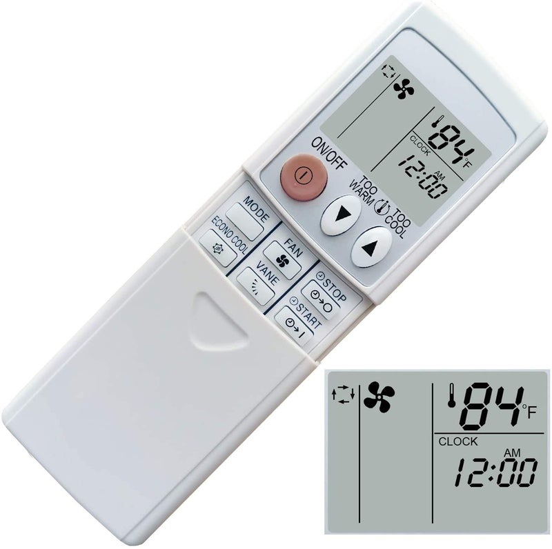 RCECAOSHAN Replacement for Mitsubishi Electric Air Conditioner Remote Control for MSZGE06NA8 MSZGE09NA8 MSZGE12NA8 MSZGE15NA8 MSZGE18NA8 MSYGE09NA8 MSYGE12NA8 MSYGE15NA8 MSYGE18NA8