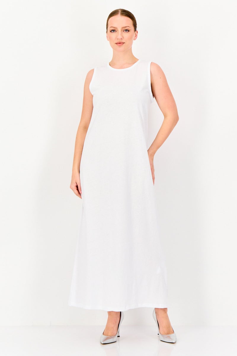 trendyol Women Solid A-Line Dress, White - Image 1