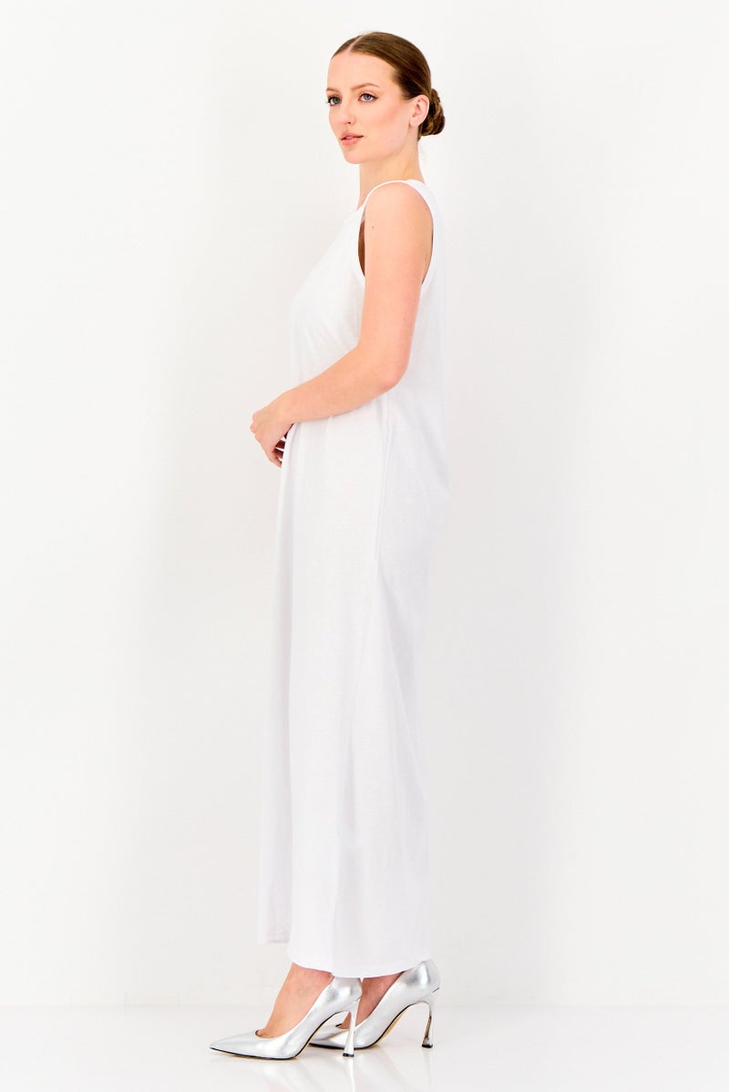 trendyol Women Solid A-Line Dress, White - Image 3