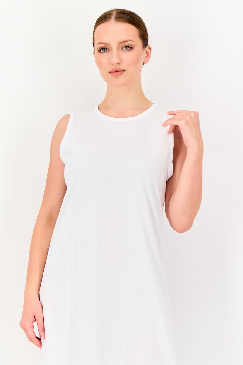 trendyol Women Solid A-Line Dress, White - Image 4