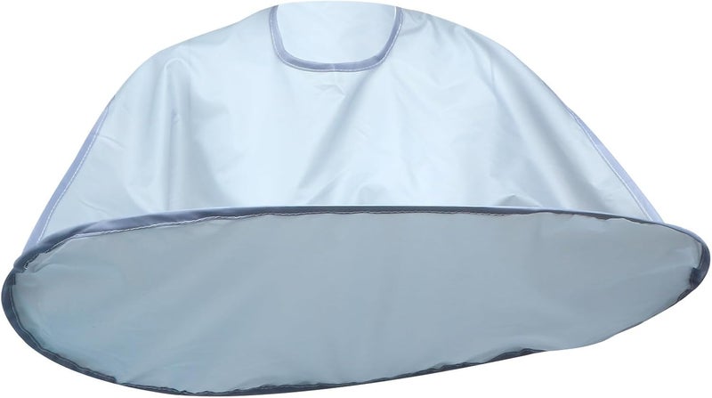 IMIKEYA Portable Waterproof Hairdressing Cape, Folding Barber Cape for Haircut and Shaving, One Size Gray Hair Styling Cloak for Salon and Home Use - Image 1