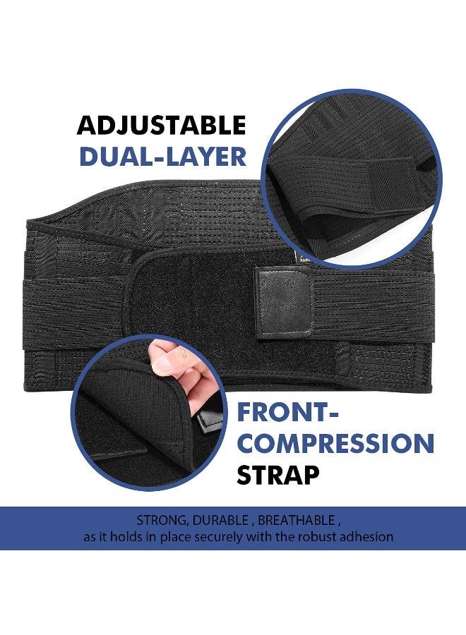 Lumbar Support Belt Lower Back Brace for Lifting, Herniated Disc, Sciatica, Pain Relief,Breathable Lumbar Brace for Men & Women with Dual Adjustable Straps(L) - Image 3