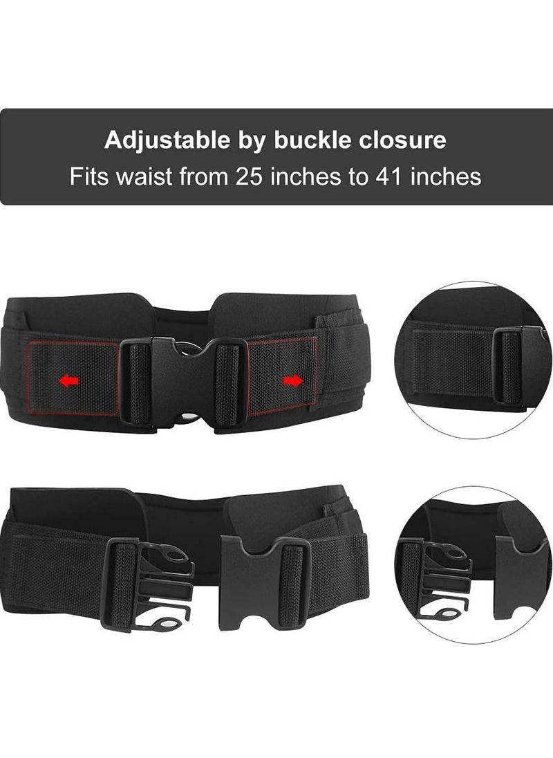 SYOSI - Exercise Waist Belt, Sled Pull Strap, Neoprene Thick Padding, Gym Pulley With Loops for Cable Machines Fitness Speed Agility Resistance Training - Image 1