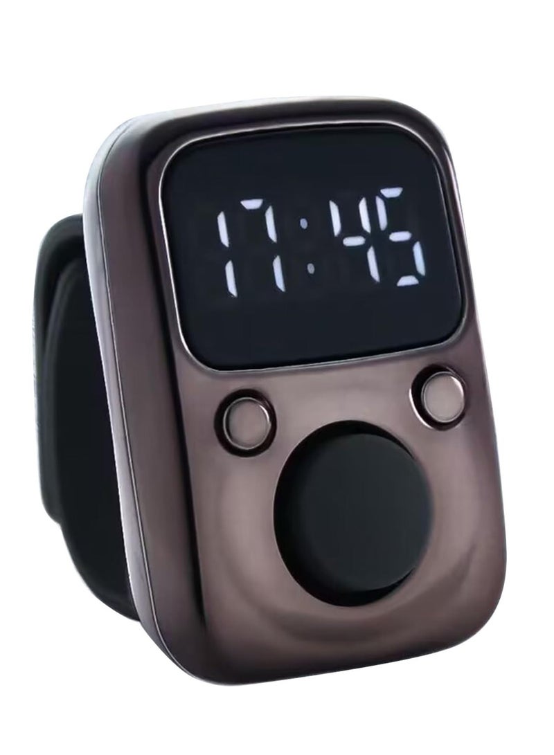 عداد تالي كهربائي رقمي خاتم التسبيح الذكر  رمادي - Image 1