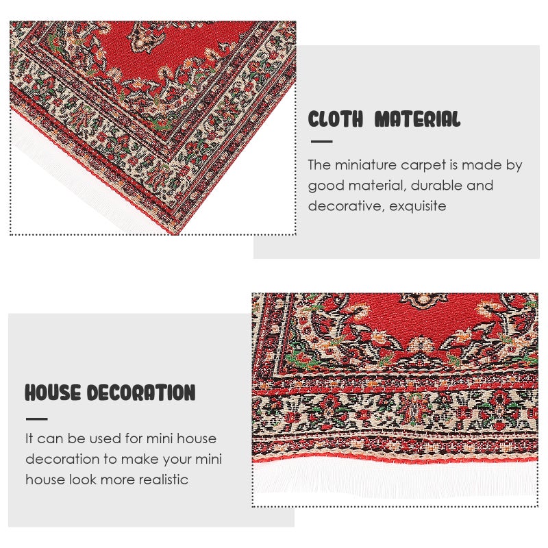 Exotic Style Rug Model Mini Door Mat Mini House Mat Miniature Floor Rug Mini House Adornment - Image 5