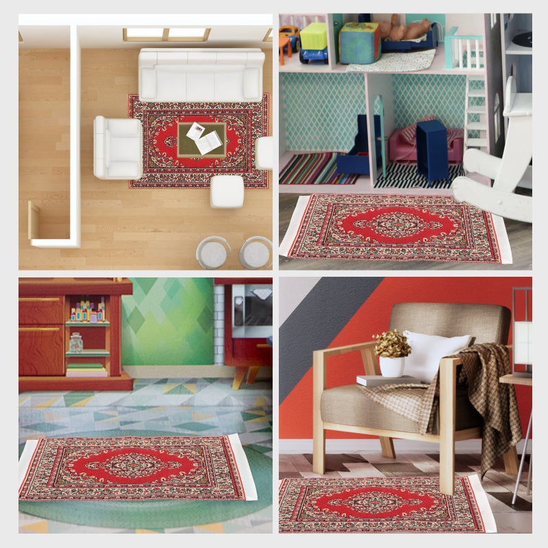 Exotic Style Rug Model Mini Door Mat Mini House Mat Miniature Floor Rug Mini House Adornment - Image 4