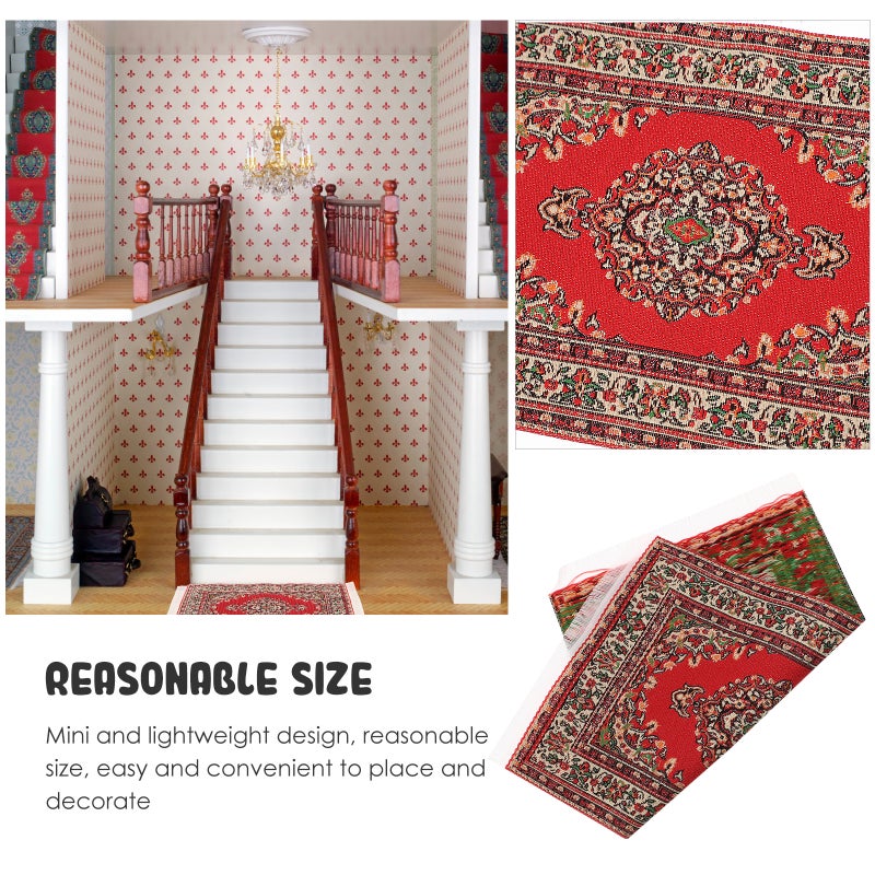 Exotic Style Rug Model Mini Door Mat Mini House Mat Miniature Floor Rug Mini House Adornment - Image 3