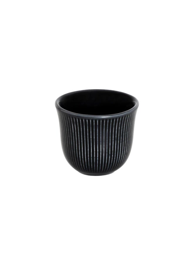 Loveramics Brewers 80ml Embossed Porcelain Espresso Tasting Cup Black