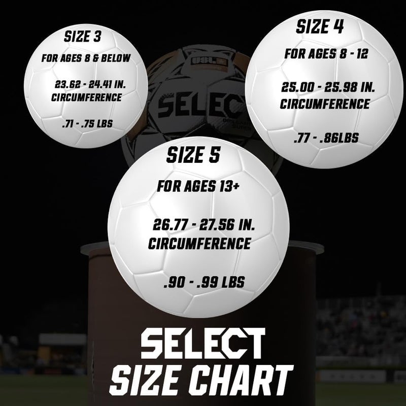 Select Numero 10 Soccer Ball, White/Blue/Black V25, Size 5 - Image 5