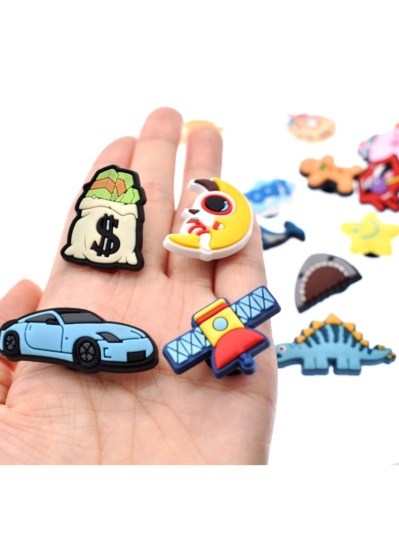 Excefore Shoe Decoration Charms for Crocs 50 Pcs Shoe Charms Pins Croc Shoes Sandals Buckle Party Birthday Gift Charms Bracelet Wristband Decorations for Adult Men Women Kids  - Image 2