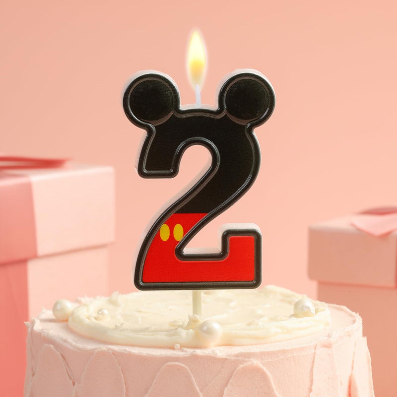 PHD CAKE 2.76 Inch Cartoon Red and Black Mouse 2 Number Birthday Candles, Anime Cartoon Number Candles, Cake Number Candles, Party Celebration, Style Candle - Image 2