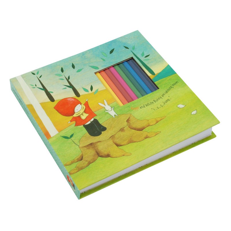 SANTORO Notebook With Pencils - Catching Leaves 753Pl01