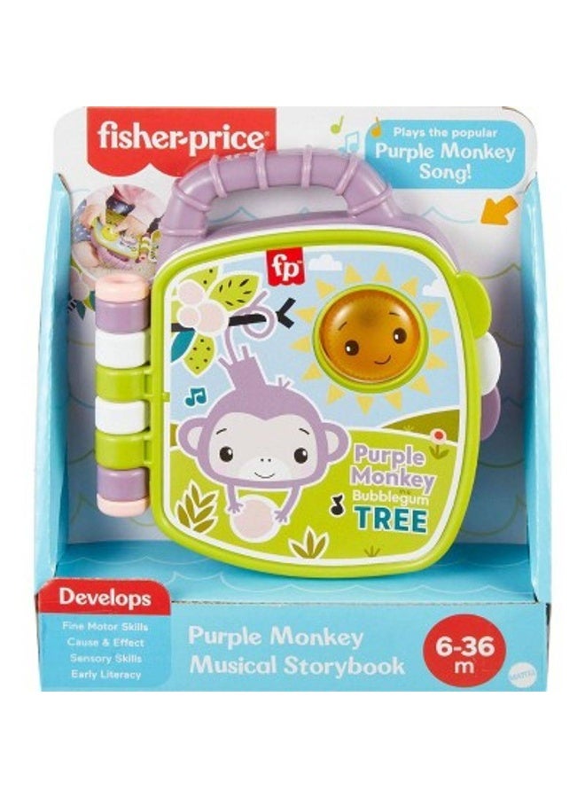 Fisher-Price Purple Monkey Musical Storybook Toy (16.5 X 19 Cm) - Image 1