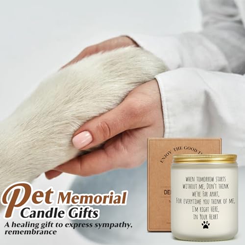 PARDIEUR Dog Memorial Gifts for Loss of Dog, Pet Loss Gifts, Sympathy Candle for Cats Doggie Passing Away, Bereavement Remembrance Grief Condolence Present for Pet Lovers Friends Families in Memory of Doggie - Image 2