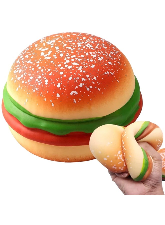 squishy Decompress and Stress Stretch Burger Toy, Slow Rising Squishy Squeeze Toys, Soft Stress Relief Toys for Kids Birthday Gifts for Boys Girls Adults Pack of 1   2026 - Image 1